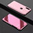 Leather Case Stands Flip Mirror Cover Holder for Huawei Y7 Pro (2019) Rose Gold