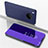 Leather Case Stands Flip Mirror Cover Holder for Huawei Y9a Purple