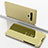 Leather Case Stands Flip Mirror Cover Holder for LG K61 Gold