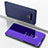 Leather Case Stands Flip Mirror Cover Holder for LG K61 Purple