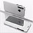 Leather Case Stands Flip Mirror Cover Holder for Motorola Moto G8 Plus Silver