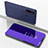 Leather Case Stands Flip Mirror Cover Holder for Motorola Moto G8 Power Purple