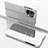 Leather Case Stands Flip Mirror Cover Holder for Oppo Reno8 5G Silver