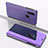 Leather Case Stands Flip Mirror Cover Holder for Samsung Galaxy M10S