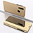 Leather Case Stands Flip Mirror Cover Holder for Samsung Galaxy M20 Gold