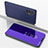 Leather Case Stands Flip Mirror Cover Holder for Samsung Galaxy M32 5G Purple