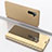 Leather Case Stands Flip Mirror Cover Holder for Samsung Galaxy Note 10 5G Gold