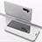 Leather Case Stands Flip Mirror Cover Holder for Samsung Galaxy Note 10 5G Silver