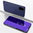 Leather Case Stands Flip Mirror Cover Holder for Samsung Galaxy S20 Plus 5G Purple