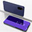 Leather Case Stands Flip Mirror Cover Holder for Samsung Galaxy S20 Purple