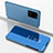 Leather Case Stands Flip Mirror Cover Holder for Samsung Galaxy S20 Ultra Blue