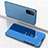 Leather Case Stands Flip Mirror Cover Holder for Xiaomi Mi 10T 5G Blue