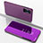 Leather Case Stands Flip Mirror Cover Holder for Xiaomi Poco F4 GT 5G Purple