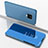 Leather Case Stands Flip Mirror Cover Holder for Xiaomi Redmi 10X 5G Blue