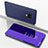 Leather Case Stands Flip Mirror Cover Holder for Xiaomi Redmi 10X 5G Purple