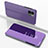 Leather Case Stands Flip Mirror Cover Holder for Xiaomi Redmi A1 Clove Purple