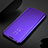 Leather Case Stands Flip Mirror Cover Holder for Xiaomi Redmi Note 8 (2021) Purple