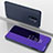 Leather Case Stands Flip Mirror Cover Holder for Xiaomi Redmi Note 8 Pro Purple