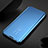 Leather Case Stands Flip Mirror Cover Holder for Xiaomi Redmi Note 8T Blue