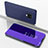 Leather Case Stands Flip Mirror Cover Holder for Xiaomi Redmi Note 9S Purple