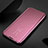 Leather Case Stands Flip Mirror Cover Holder H01 for Samsung Galaxy S21 Plus 5G Rose Gold