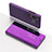 Leather Case Stands Flip Mirror Cover Holder L01 for Samsung Galaxy A9 Star Pro Purple