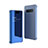 Leather Case Stands Flip Mirror Cover Holder L01 for Samsung Galaxy S10 5G SM-G977B Blue