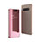 Leather Case Stands Flip Mirror Cover Holder L01 for Samsung Galaxy S10 5G SM-G977B Rose Gold