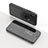Leather Case Stands Flip Mirror Cover Holder L02 for Apple iPhone X Black