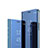 Leather Case Stands Flip Mirror Cover Holder L02 for Google Pixel 4a Blue