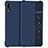Leather Case Stands Flip Mirror Cover Holder L02 for Huawei P20 Blue