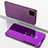 Leather Case Stands Flip Mirror Cover Holder L02 for Huawei P40 Lite Purple
