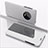 Leather Case Stands Flip Mirror Cover Holder L02 for OnePlus 7T Silver