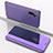 Leather Case Stands Flip Mirror Cover Holder L02 for Samsung Galaxy Note 10 5G Blue