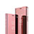 Leather Case Stands Flip Mirror Cover Holder L02 for Vivo Y20 Rose Gold