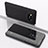 Leather Case Stands Flip Mirror Cover Holder L03 for Xiaomi Poco X3 NFC Black