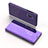 Leather Case Stands Flip Mirror Cover Holder L04 for Samsung Galaxy A7 (2018) A750 Clove Purple
