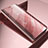 Leather Case Stands Flip Mirror Cover Holder L04 for Samsung Galaxy S22 5G Rose Gold
