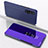 Leather Case Stands Flip Mirror Cover Holder M01 for Huawei Honor 20 Purple