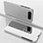 Leather Case Stands Flip Mirror Cover Holder M01 for Samsung Galaxy A80 Silver