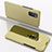 Leather Case Stands Flip Mirror Cover Holder M02 for Huawei Honor V30 5G Gold