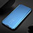 Leather Case Stands Flip Mirror Cover Holder M03 for Samsung Galaxy S20 Ultra Blue