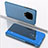 Leather Case Stands Flip Mirror Cover Holder QH1 for Xiaomi Poco M2 Pro Blue