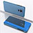 Leather Case Stands Flip Mirror Cover Holder QH1 for Xiaomi Redmi 10X 4G Blue