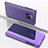 Leather Case Stands Flip Mirror Cover Holder QH1 for Xiaomi Redmi 10X Pro 5G Clove Purple