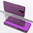 Leather Case Stands Flip Mirror Cover Holder QH1 for Xiaomi Redmi 9 Prime India Purple