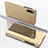 Leather Case Stands Flip Mirror Cover Holder QH1 for Xiaomi Redmi 9AT Gold