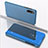 Leather Case Stands Flip Mirror Cover Holder QH1 for Xiaomi Redmi 9i Blue
