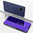 Leather Case Stands Flip Mirror Cover Holder ZL1 for Samsung Galaxy A12 Purple
