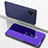 Leather Case Stands Flip Mirror Cover Holder ZL1 for Samsung Galaxy A21s Purple
